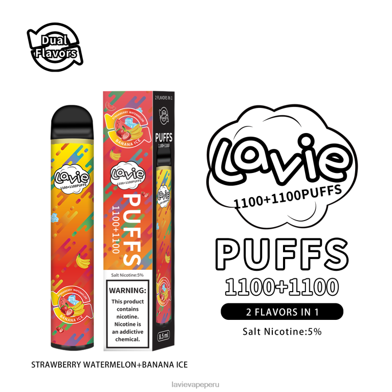 LAVIE BAR Switch 2200 bocanadas helado de fresa, sandía/plátano 600LL295 - Vape Lavie Precio