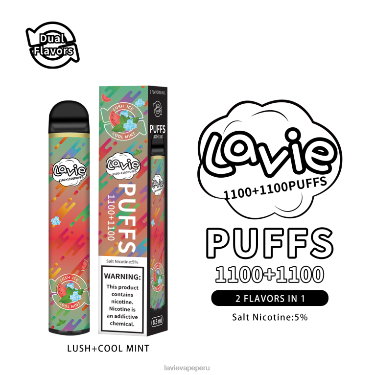 LAVIE BAR Switch 2200 bocanadas menta exuberante/fresca 600LL294 - Vape Lavie Sabor