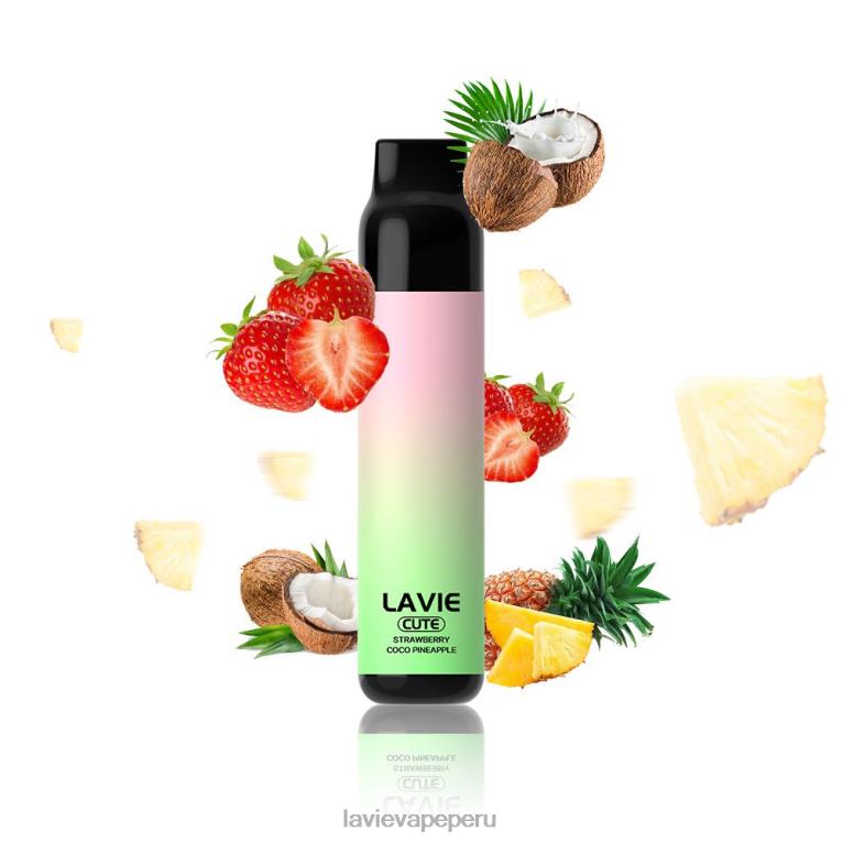 LAVIE BAR 3000 bocanadas fresa coco manzana 600LL291 - Lavie Vape Lima