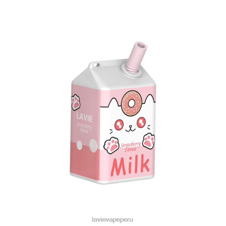 LAVIE MILK 7000 bocanadas donut de fresa 600LL177 - Lavie Vape Lima